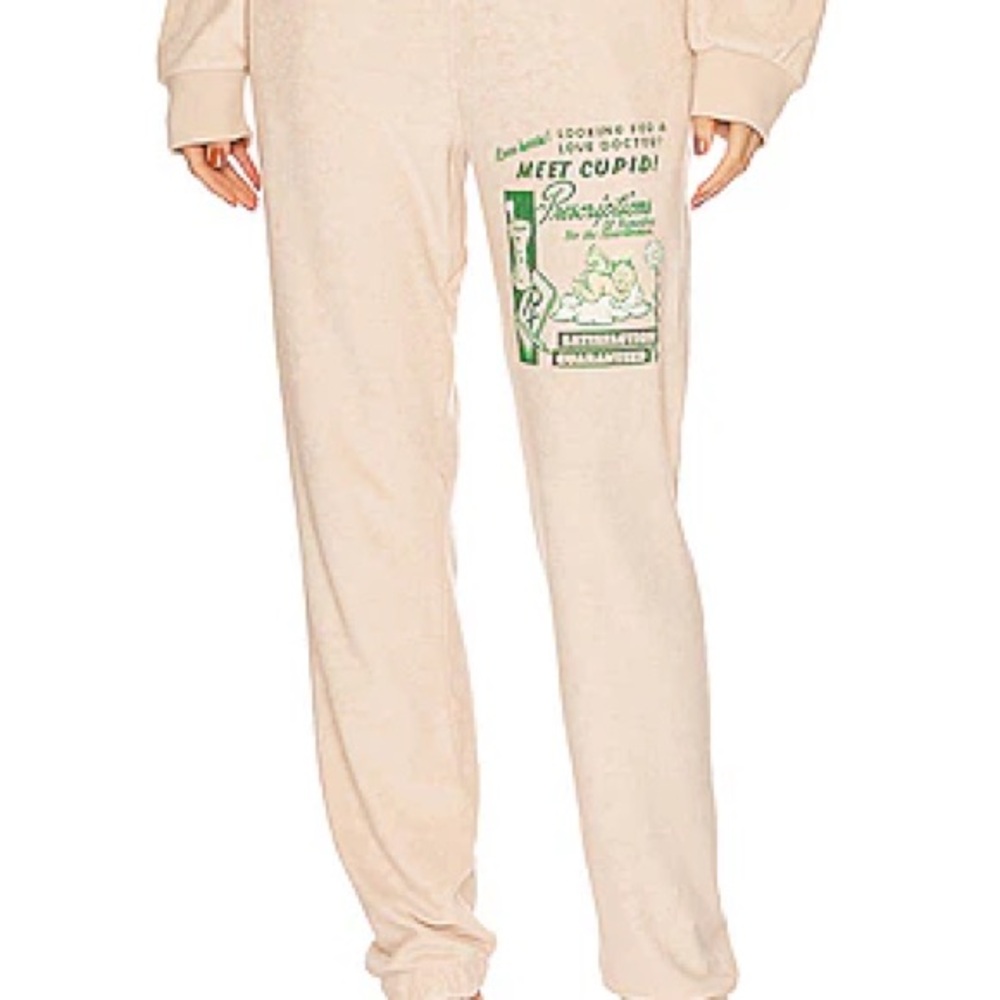 Boys Lie Cream Joggers with Green Print